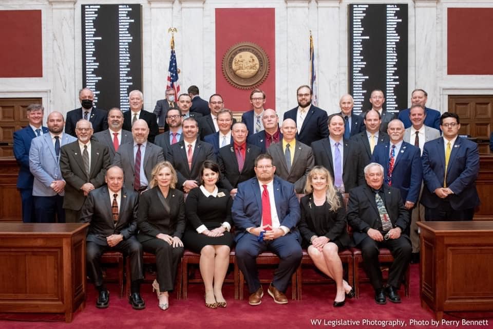The 2022 West Virginia House of Delegate Members, in the legislative chamber